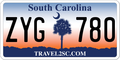 SC license plate ZYG780