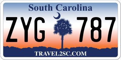 SC license plate ZYG787