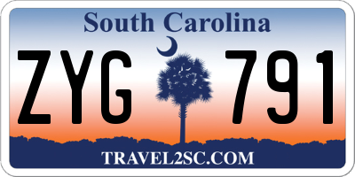 SC license plate ZYG791