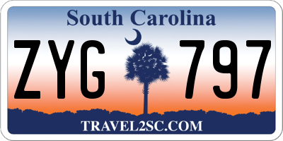 SC license plate ZYG797