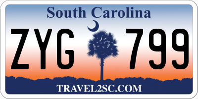 SC license plate ZYG799