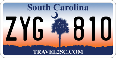 SC license plate ZYG810