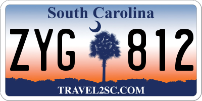 SC license plate ZYG812