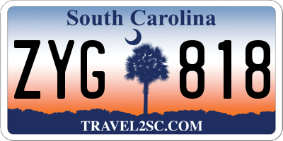 SC license plate ZYG818