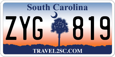 SC license plate ZYG819