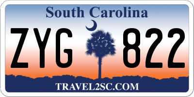 SC license plate ZYG822
