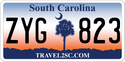 SC license plate ZYG823