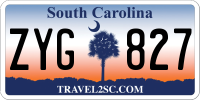 SC license plate ZYG827