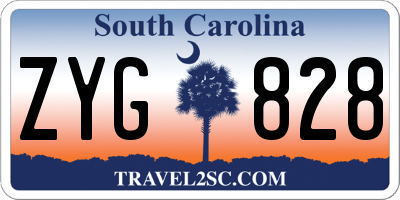 SC license plate ZYG828