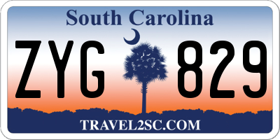SC license plate ZYG829