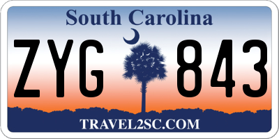 SC license plate ZYG843