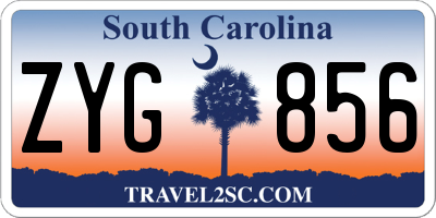 SC license plate ZYG856