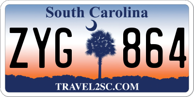 SC license plate ZYG864