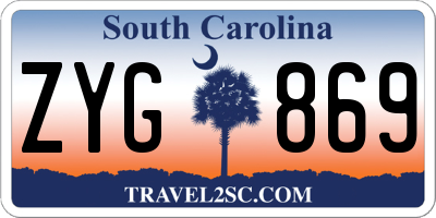 SC license plate ZYG869