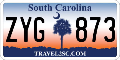 SC license plate ZYG873