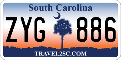 SC license plate ZYG886