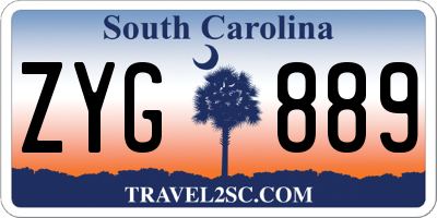 SC license plate ZYG889