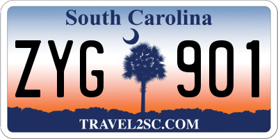 SC license plate ZYG901
