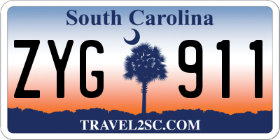 SC license plate ZYG911
