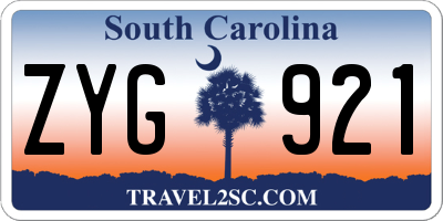 SC license plate ZYG921