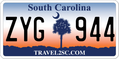 SC license plate ZYG944