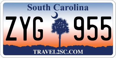 SC license plate ZYG955