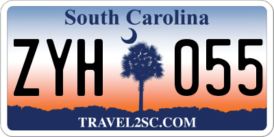 SC license plate ZYH055