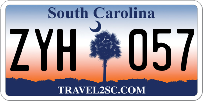 SC license plate ZYH057