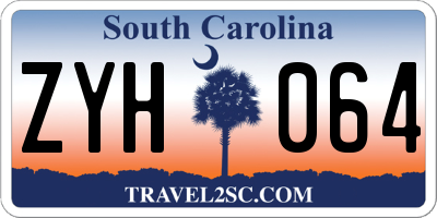 SC license plate ZYH064