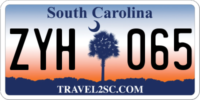 SC license plate ZYH065