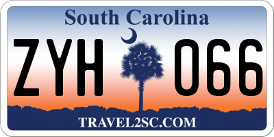SC license plate ZYH066