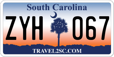 SC license plate ZYH067