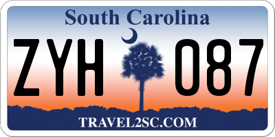 SC license plate ZYH087