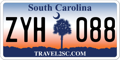 SC license plate ZYH088