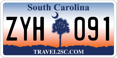 SC license plate ZYH091