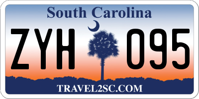 SC license plate ZYH095