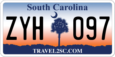 SC license plate ZYH097