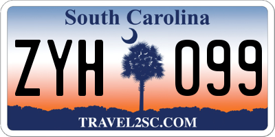 SC license plate ZYH099