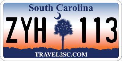SC license plate ZYH113