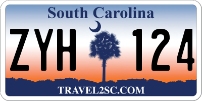 SC license plate ZYH124