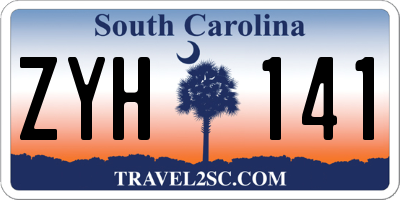 SC license plate ZYH141