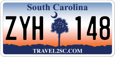 SC license plate ZYH148