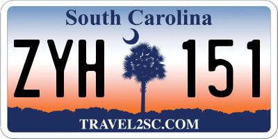 SC license plate ZYH151