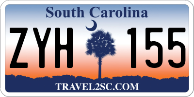 SC license plate ZYH155