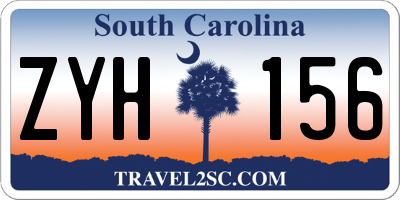 SC license plate ZYH156