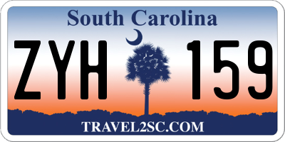 SC license plate ZYH159