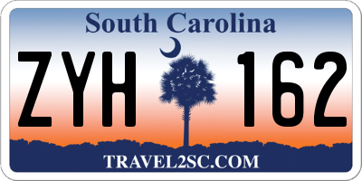SC license plate ZYH162