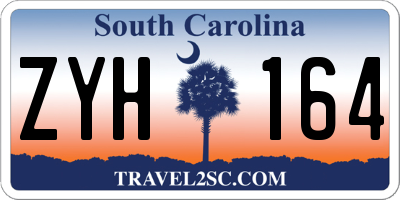 SC license plate ZYH164