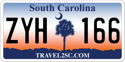 SC license plate ZYH166