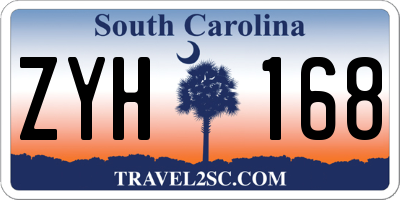 SC license plate ZYH168